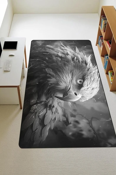 Parlak Kadife Kumaş Dijital Baskı Dot Kaymaz Tabanlı Çocuk ve Genç Odası Halısı H0709 RENKLİ 140 X 200 ürün görseli 1