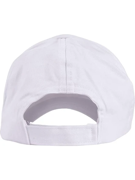 Düz Beyaz Şapka Sportif Cap - Resim 7