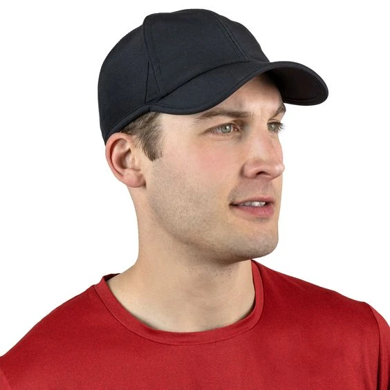 Düz Siyah Şapka Sportif Cap - Resim 3
