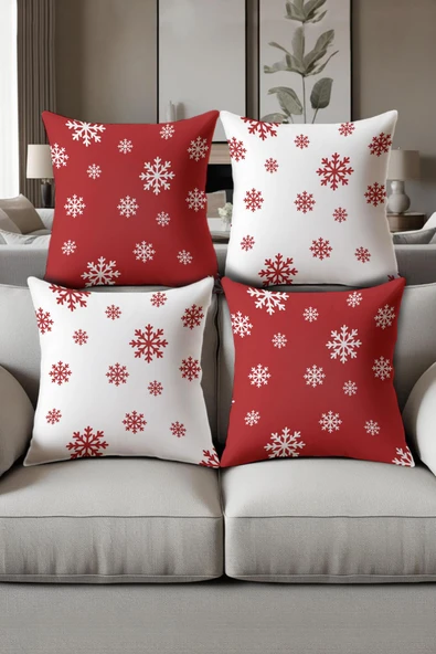 Dijital Baskılı Yumuşak Dokulu 4’lü Kırlent Kılıfı Takımı (43x43 cm) KRL0051 RENKLİ 43 X 43 ürün görseli 1