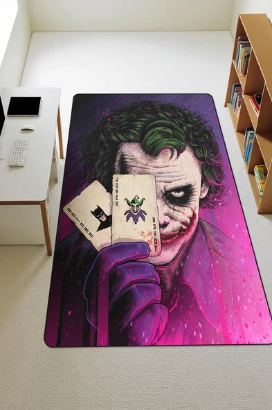 Parlak Kadife Kumaş Dijital Baskı Dot Kaymaz Tabanlı Çocuk ve Genç Odası Halısı H0525 RENKLİ 140 X 200 ürün görseli 1