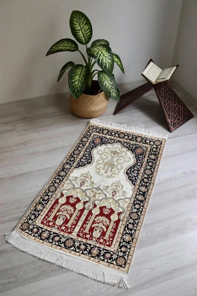 Dijital Baskı Kaymaz Tabanlı Yıkanabilir Püsküllü Seccade SCD0006 RENKLİ 70 X 110 ürün görseli 1