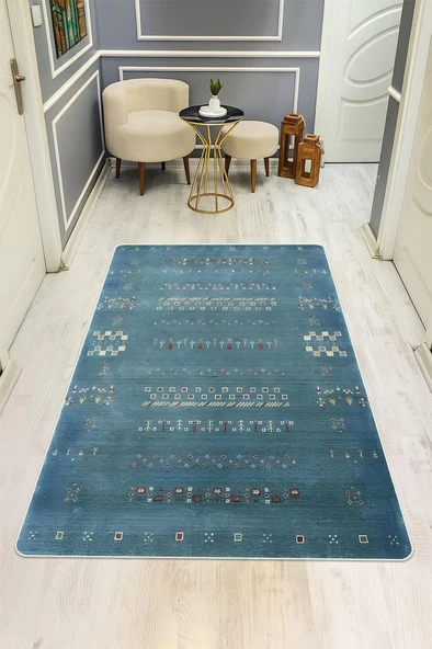 Parlak Parlak Kadife Kumaş Dijital Baskı Etnik Desenli Dot Kaymaz Tabanlı Halı Kumaş Dijital Baskı Dot Kaymaz Tabanlı Mutfak Halısı H0819 RENKLİ 80 X 300 ürün görseli 1