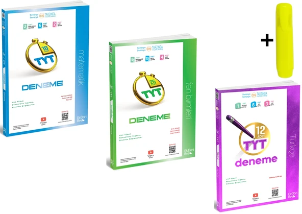 ÜçDörtBeş Yayınları TYT Matematik Fen Türkçe 2026 Deneme Seti Yeni ürün görseli 1