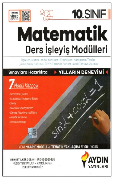 Aydın 10. Sınıf Matematik Ders İşleyiş Modulleri ürün görseli 1
