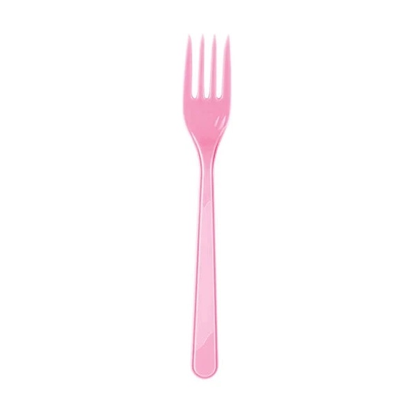 May Plastik Renkli Çatal Pembe 25 Li ürün görseli 1