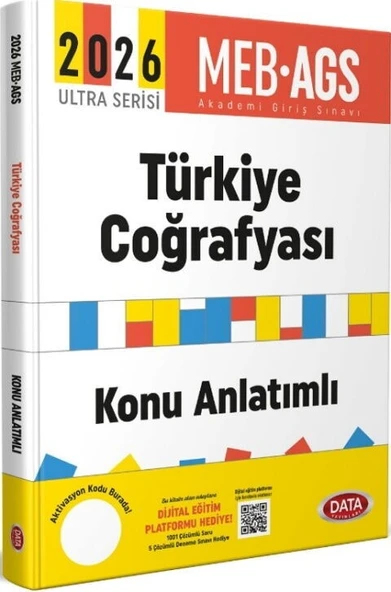 2026 MEB AGS Ultra Serisi Türkiye Coğrafyası Konu Anlatımlı Data Yayınları ürün görseli 1