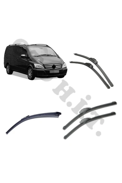 OTO H.İ.T. MERCEDES VİTO SİLECEK TAKIMI 2006-2014 ÖN CAM SİLECEĞİ ürün görseli 1