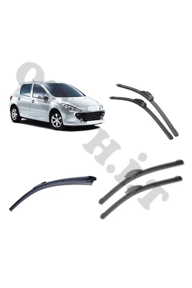 OTO H.İ.T. PEUGEOT 307 SİLECEK TAKIMI 2005-2007 ÖN CAM SİLECEĞİ ürün görseli 1