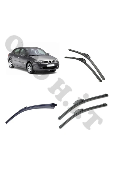 OTO H.İ.T. RENAULT MEGANE 2 SİLECEK TAKIMI 2006-2009 ÖN CAM SİLECEĞİ ürün görseli 1