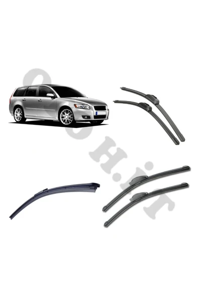 OTO H.İ.T. VOLVO V50 SİLECEK TAKIMI 2006-2012 ÖN CAM SİLECEĞİ ürün görseli 1