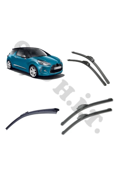 OTO H.İ.T. CİTROEN DS3 SİLECEK TAKIMI 2010-2014 ÖN CAM SİLECEĞİ ürün görseli 1