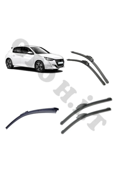 OTO H.İ.T. PEUGEOT 208 SİLECEK TAKIMI 2021-2024 ÖN CAM SİLECEĞİ ürün görseli 1