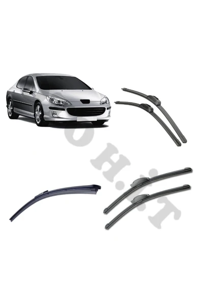OTO H.İ.T. PEUGEOT 407 SİLECEK TAKIMI 2004-2010 ÖN CAM SİLECEĞİ ürün görseli 1