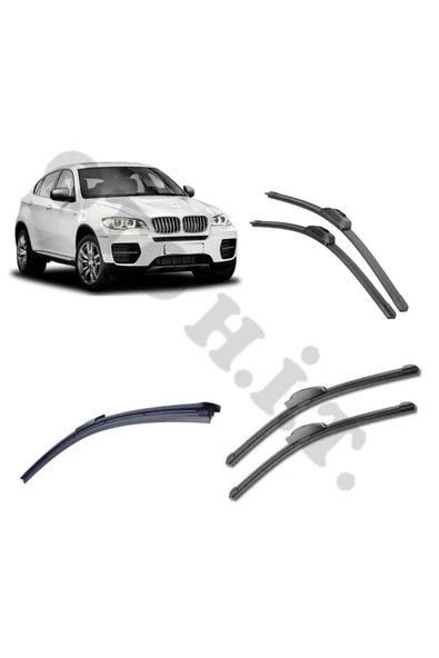 OTO H.İ.T. BMW X6 E71 SİLECEK TAKIMI 2008-2012 ÖN CAM SİLECEĞİ ürün görseli 1