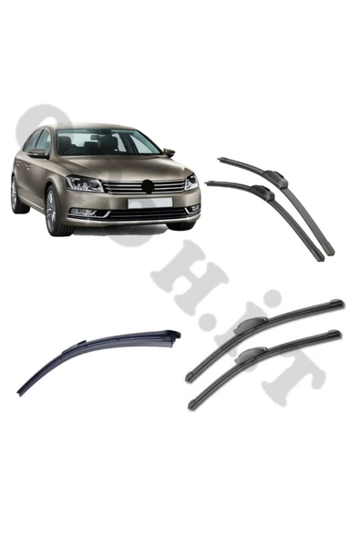 OTO H.İ.T. VOLKSWAGEN PASSAT SİLECEK TAKIMI B7 ÖN CAM SİLECEĞİ ürün görseli 1