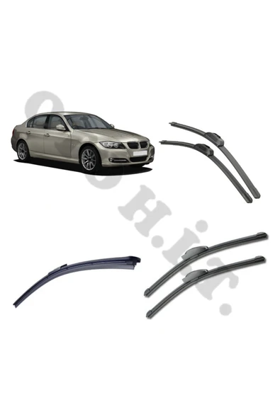 OTO H.İ.T. BMW E90 SİLECEK TAKIMI 2005-2009 ÖN CAM SİLECEĞİ ürün görseli 1