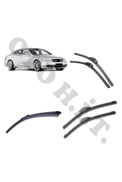 OTO H.İ.T. MERCEDES CLS W219 SİLECEK TAKIMI 2005-2010 ÖN CAM SİLECEĞİ ürün görseli 1