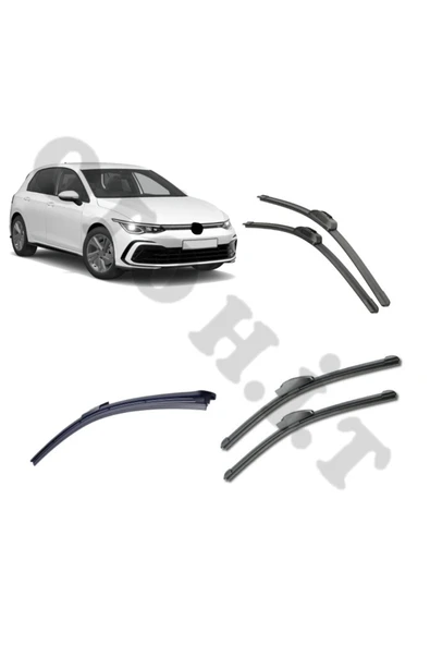 OTO H.İ.T. VOLKSWAGEN GOLF 8 SİLECEK TAKIMI ÖN CAM SİLECEĞİ ürün görseli 1