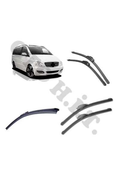 OTO H.İ.T. MERCEDES VİANO SİLECEK TAKIMI 2005-2010 ÖN CAM SİLECEĞİ ürün görseli 1