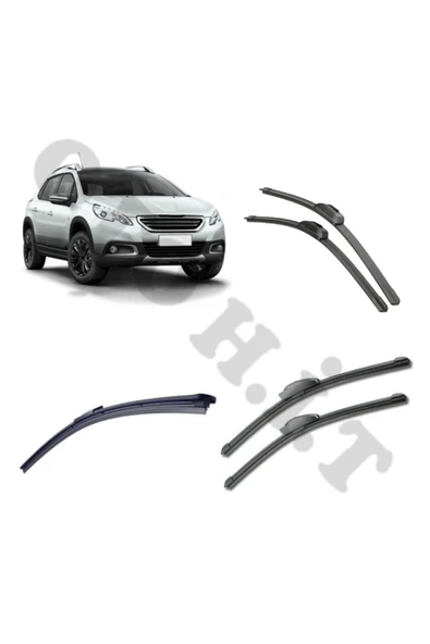 OTO H.İ.T. PEUGEOT 2008 SİLECEK TAKIMI 2013-2019 ÖN CAM SİLECEĞİ ürün görseli 1