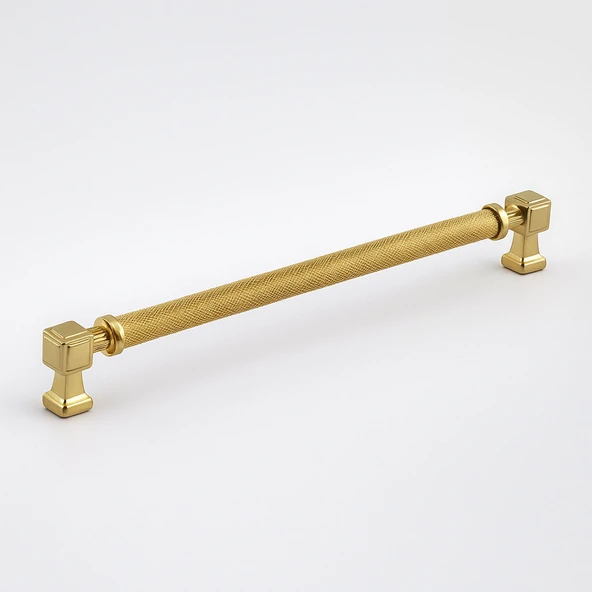 Talas Tırtıklı Gold Altın 256 mm Metal Kulp Kapak Kulpu Dayanıklı Mobilya Çekmece Dolap Kulpları ürün görseli 1