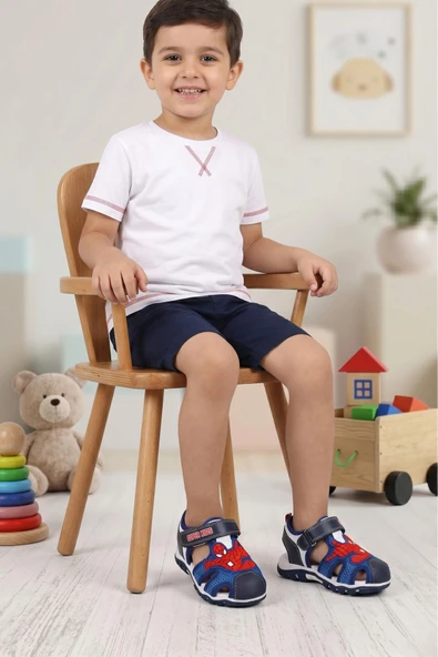 Papuç Sepeti Erkek Çocuk Örümcek Adam Ortopedik Sandalet ürün görseli 1