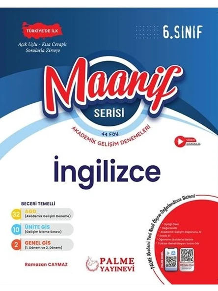 PALME 6.SINIF MAARİF SERİSİ İNGİLİZCE HAFTALIK  DENEME (44 FÖY) ürün görseli 1