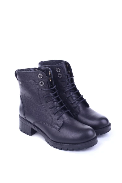 Castle Black 3680-1 Hakiki Deri Günlük Rahat Taban Kadın Postal Bot ürün görseli 1