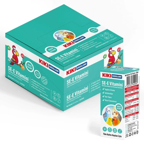 Kiki Excellent Kuş SE-E Vitamini 25 ml ürün görseli 1