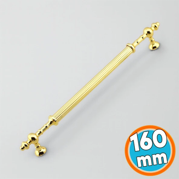 Mobilya Çekmece Mutfak Dolabı Dolap Kulpları Kulbu Kulpu Altın Gold Metal Kulp 160 mm- 16 cm ürün görseli 1