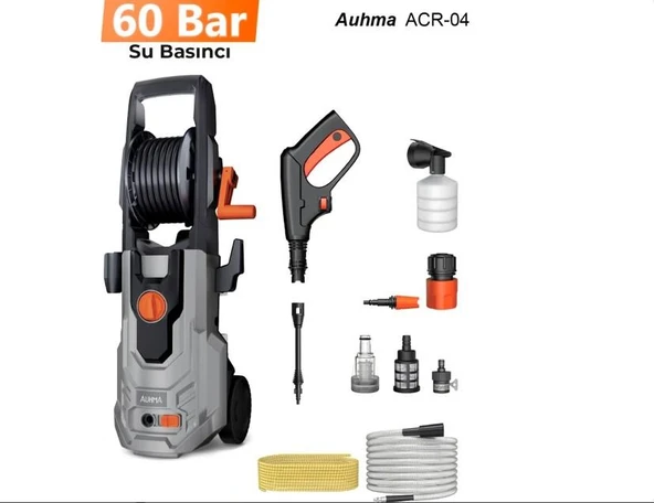 Extra Basınçlı Araç Yıkama Makinesi | 60 Bar 1100W Yüksek Basınçlı Yıkama | Köpük Taban ürün görseli 1