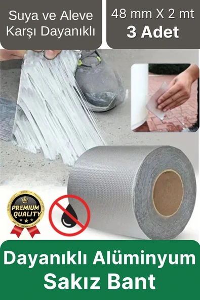 Premium Çatlak Boru Tamir İzolasyon Isıya Dayanıklı Su Sızdırmaz Çamur Bandı Sakız Bant 48 Mm X 2 Mt ürün görseli 1