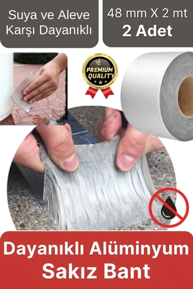 Premium Çatlak Boru Tamir Su Sızdırmaz İzolasyon Çamur Bandı Isıya Dayanıklı Sakız Bant 48 Mm X 2 Mt ürün görseli 1
