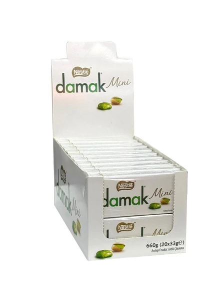 Nestle Damak Mini Antep Fıstıklı Sütlü Çikolata 20X33 Gr ürün görseli 1