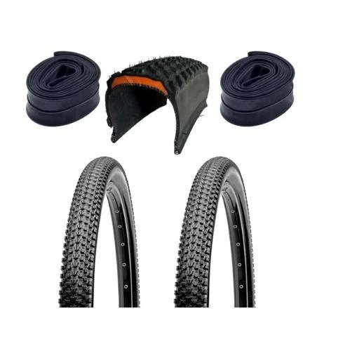Bike Sky  Black Cat 5mm Zırhlı 29X2.10 Zırhlı Dağ Bisikleti Lastiği 2 Adet Dış 2 Adet İç Ön Arka lastik seti ürün görseli 1