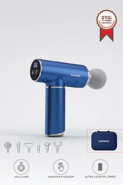 PTTAVM: Lenovo N2 Mavi Darbeli Titreşimli Masaj Tabancası 1800mah