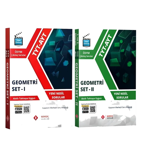 Sonuç Yayınları TYT AYT Geometri Set 1 ve 2 Seti 2 Kitap ürün görseli 1