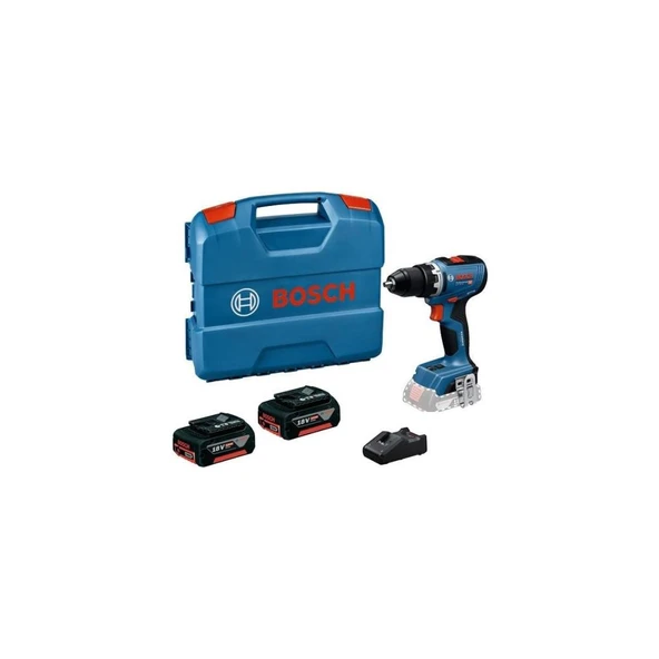 Bosch Profesyonel GSR 18V-65 Çift Akülü 4 Ah Darbesiz Vidalama Makinesi 06019N30K2-2X4 ürün görseli 1