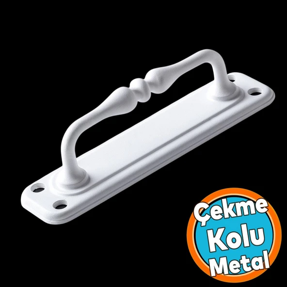 Metal Kapı Çekme Kolu 14.5 cm Tutamağı Kulp Saclı Kulpları Dolap Mobilya Dolap Çekmece Beyaz ürün görseli 1