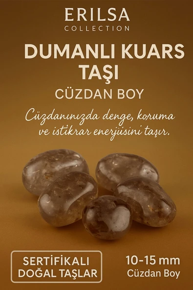 Sertifikalı Dumanlı Kuvars Taşı Kütle 10-15 mm – Denge Koruma ve İstikrar Taşı ürün görseli 1