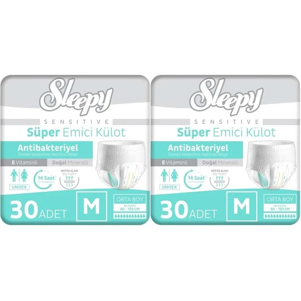 Sleepy Yetişkin Bezi Emici Külot M - Orta - Medium 60 Adet (2PK*30) ürün görseli 1