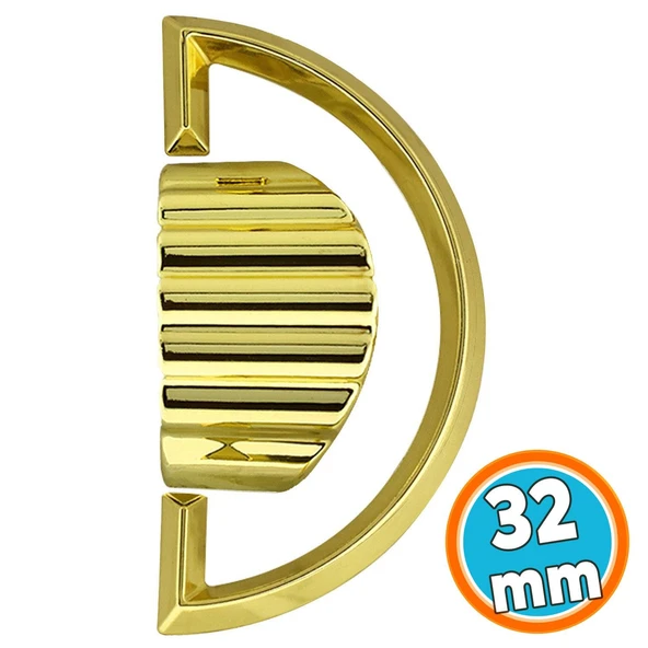 Mobilya Mutfak Çekmece Dolap Dolabı Kapak Kulpu Kulpları Kulbu Plastik Gold Desenli Kulp ürün görseli 1