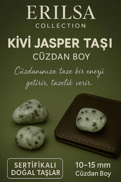 Sertifikalı Kivi Jasper Taşı Kütle 10-15 mm – Tazelik Yenilenme ve Canlılık Taşı ürün görseli 1