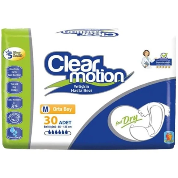 Clearmotion Yetişkin Bezi Bel Bantlı M - Orta - Medium 30 Adet ürün görseli 1