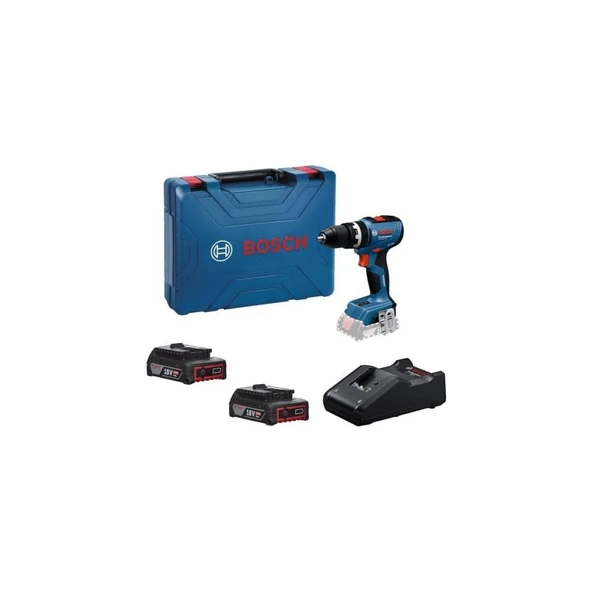 Bosch PRofesyonel GSB18V-65 2 Ah Çift Akülü Darbeli Matkap Vidalama 06019N3100 ürün görseli 1