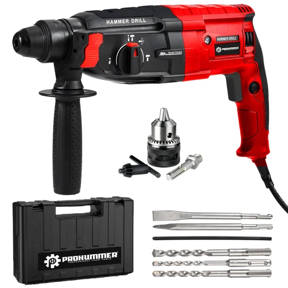 Prohummer PH315 Yeni Kırıcı Delici Matkap Sds Plus Hilti 850W (Kırmızı) ürün görseli 1
