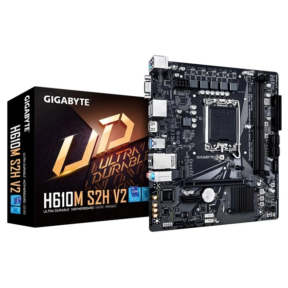 Gigabyte H610M S2H V2 D5 Intel H610 5600 MHz DDR5 Soket 1700 mATX Anakart ürün görseli 1