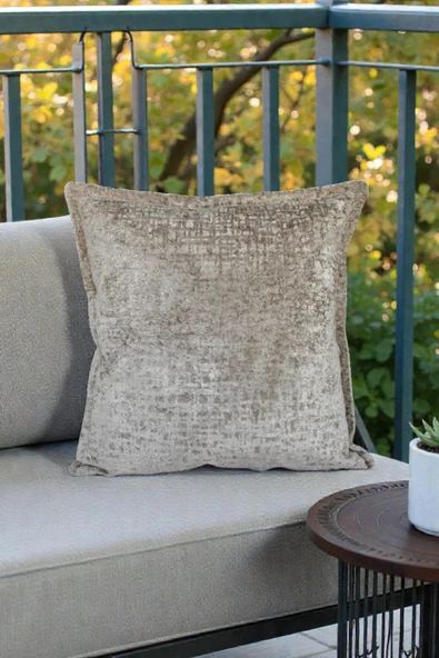 VISIONARIO Kırlent İthal Kadife Kumaş - 45x45cm Yumuşak Dokulu Dekoratif Özel Tasarım Kırlent Kılıfı - S02 ürün görseli 1