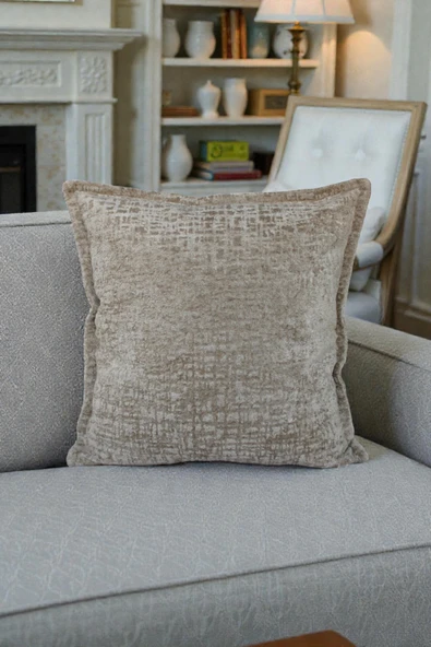 VISIONARIO Kırlent İthal Kadife Kumaş - 45x45cm Yumuşak Dokulu Dekoratif Özel Tasarım Kırlent Kılıfı - S08 ürün görseli 1